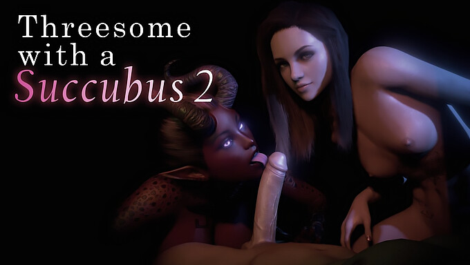 3d Animované Video Succubus Zabývající Se Orálním A Penetračním Sexem S Párem