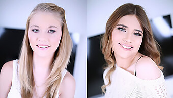 Hannah Hays Ve Ariel Mcgwire, Yakın Çekimde Sulu Bir Sakso Çekiyorlar