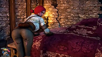 Triss' Hete Avontuur In Een Besneeuwde Witcher 3d-Wereld